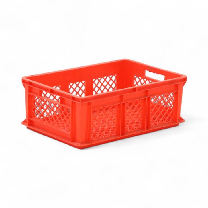 Gebruikte Euronorm stapelbakken wanden + bodem geperforeerd, Doe-het-zelf en Bouw, Kratten en Dozen, Gebruikt, Ophalen of Verzenden