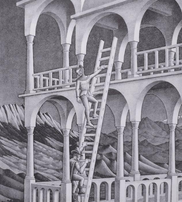 M.C. Escher (1898-1972) (after) - Belvedere, 1958, Antiek en Kunst, Kunst | Tekeningen en Fotografie