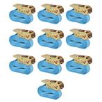 vidaXL Spanbanden 0,8 ton 4mx25mm blauw 10 st, Verzenden
