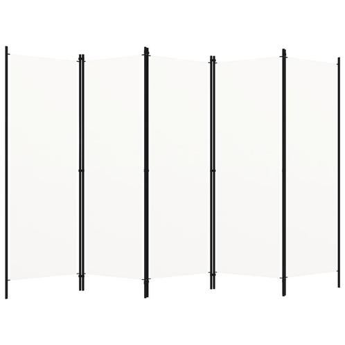 vidaXL Kamerscherm met 5 panelen 250x180 cm wit, Huis en Inrichting, Woonaccessoires | Overige, Nieuw, Verzenden