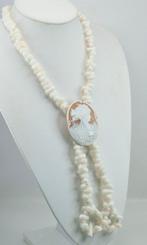 Corail - Argent - Collier - Corail blanc et camée, Antiek en Kunst