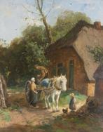 Johan Scherrewitz (1868-1951) - A farmer whos loading his