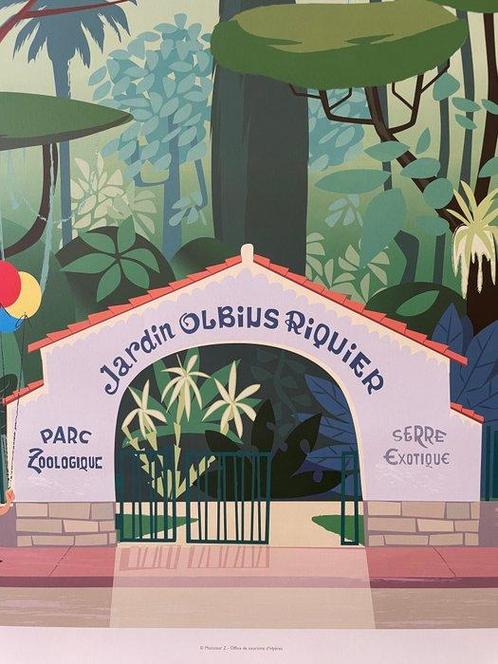 Monsieur Z - Affiche de Tourisme Hyères - Les Jardins, Antiek en Kunst, Kunst | Tekeningen en Fotografie