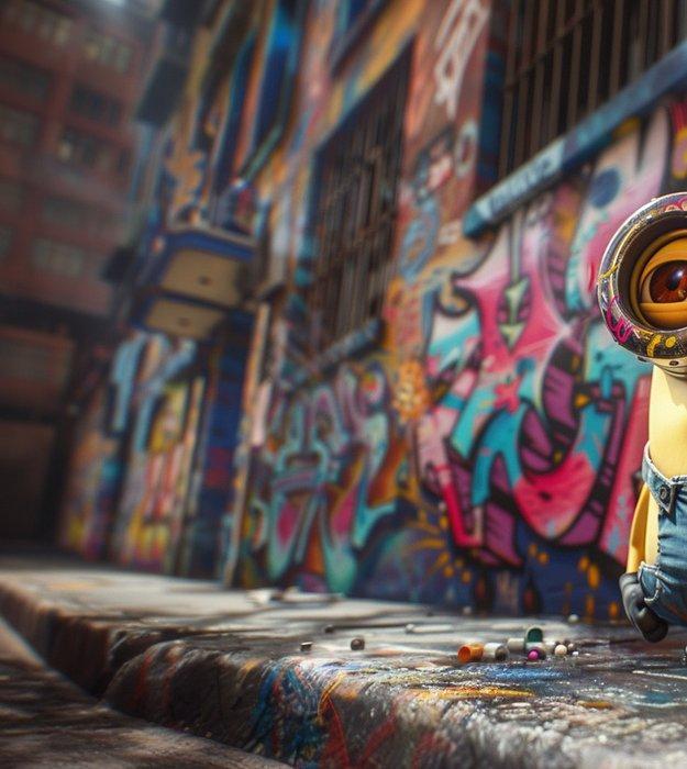 I_KONIQ - NIGHT GRAFFITI MINION AT WORK, Cd's en Dvd's, Dvd's | Tekenfilms en Animatie