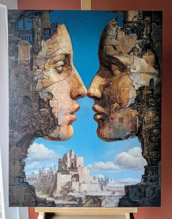 Wilhem von Kalisz - Horizon melts into Stone Movement (XL, Antiquités & Art, Art | Peinture | Moderne