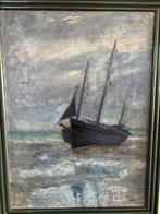 Oscar Halle (1857-1921) - Marine met vissersboot