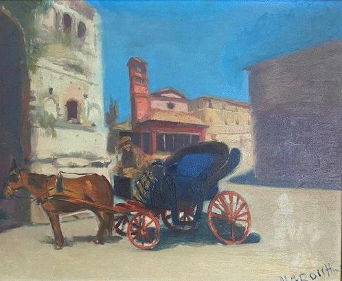 Vittorio Marocchini (1916-?) - Vicolo di Roma, Antiek en Kunst, Kunst | Schilderijen | Klassiek