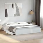 vidaXL Bedframe met lades bewerkt hout wit 180x200 cm, Huis en Inrichting, Slaapkamer | Bedden, Verzenden, Nieuw