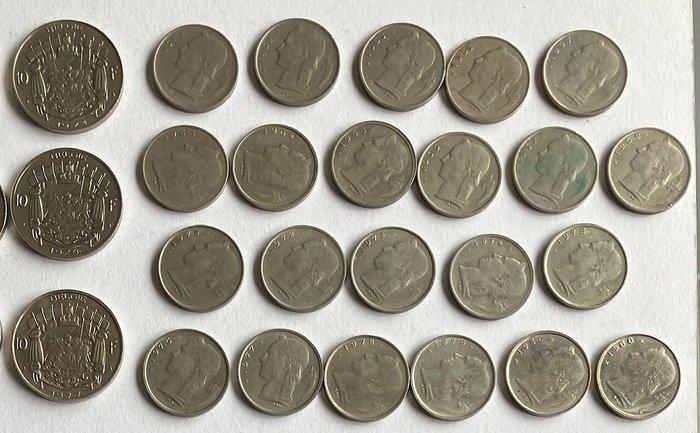 België. Boudewijn I. 1948/1990, lot van 104 stuks (Zonder, Postzegels en Munten, Munten | Europa | Niet-Euromunten
