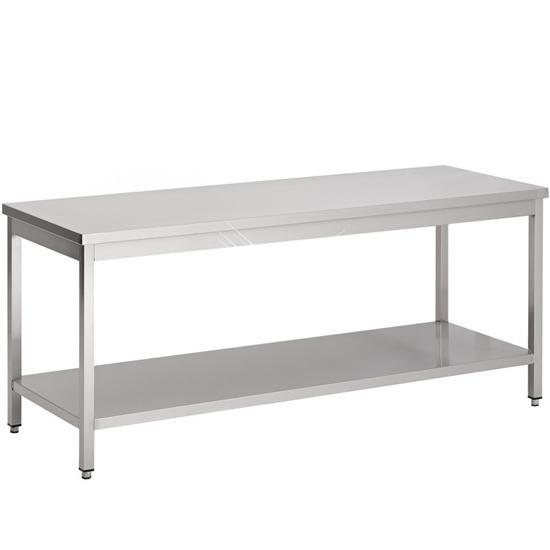 Rvs werktafel met bodemschap 2100x500x900 mm, Zakelijke goederen, Horeca | Meubilair en Inrichting, Nieuw in verpakking, Verzenden