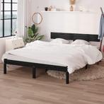 vidaXL Bedframe massief grenenhout zwart 140x200 cm, Huis en Inrichting, Slaapkamer | Bedden, Verzenden, Nieuw