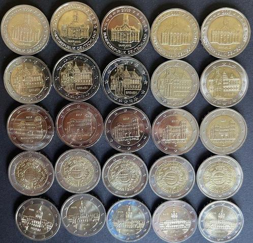 Duitsland. 2 Euro 2009/2018 A, D, F, G, J (25 munten) COM, Postzegels en Munten, Munten | Europa | Euromunten