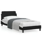 vidaXL Cadre de lit avec tête de lit noir et blanc, Maison & Meubles, Chambre à coucher | Lits, Neuf, Verzenden