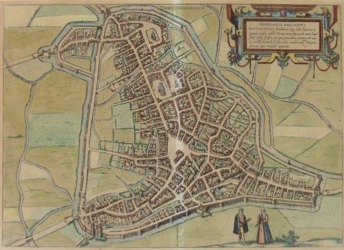 Pays-Bas, Den Bosch; G. Braun & F. Hogenberg / J. van, Livres, Atlas & Cartes géographiques