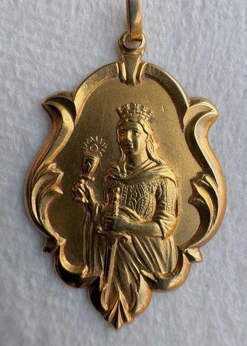 Medaille hanger - 19.2 kt. Geel goud, Bijoux, Sacs & Beauté, Bijoux anciens