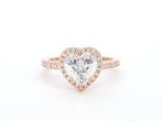 Veiling - Entourage hart ring Moissaniet 2.00 carat Rose, Handtassen en Accessoires, Ringen, Nieuw