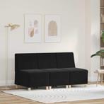 vidaXL Modulaire Sofa Eenheid Armless 3 pcs Zwart 55 x 74 x, Huis en Inrichting, Verzenden, Nieuw