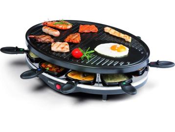 DOMO DO9038G Gourmetset - Grillplaat - Raclette - 8 personen, Elektronische apparatuur, Verzenden, Zo goed als nieuw