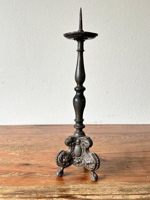 Kandelaar - Tin - Kerkkandelaar - 39 cm, Antiek en Kunst, Kunst | Niet-Westerse kunst