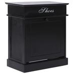 vidaXL Schoenenkast 50x28x58 cm paulowniahout zwart