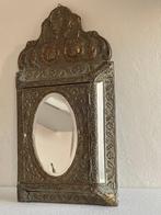 Spiegel- Hal kast met twee borstels - ovaal spiegel - Glas,, Antiek en Kunst, Curiosa en Brocante