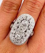 Bague Platine Diamant (Naturelle) - Diamant, Handtassen en Accessoires, Ringen, Nieuw