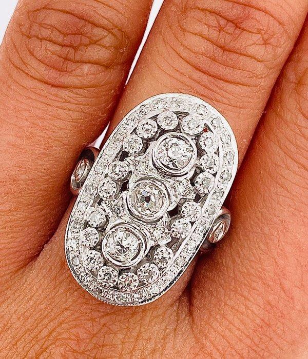 Bague Platine Diamant (Naturelle) - Diamant, Handtassen en Accessoires, Ringen