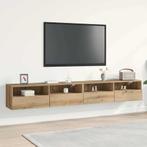 vidaXL TV Wandkast 2 pcs artisanaal eikenkleurig 100 x 30 x, Huis en Inrichting, Kasten |Televisiemeubels, Verzenden, Nieuw