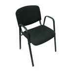 Vergaderstoel met armleuningen – Zwart Gebruikt, Ophalen of Verzenden, Nieuw in verpakking