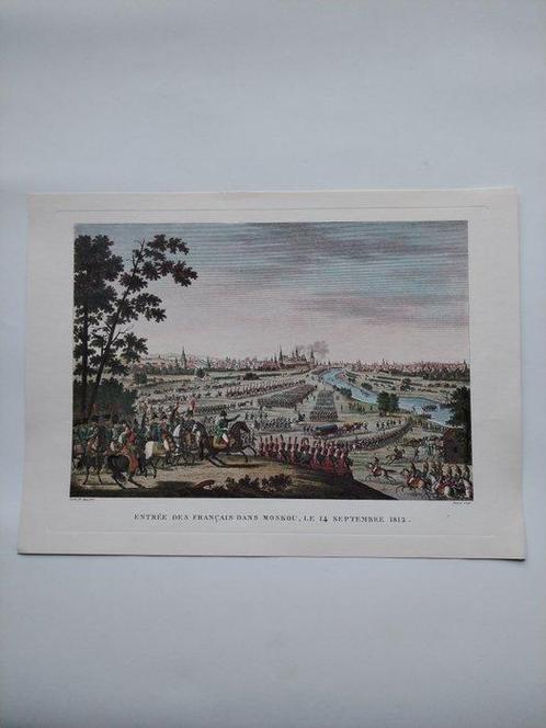 Collection de souvenirs - Litho Gravure Entrée des Français, Verzamelen, Militaria | Algemeen