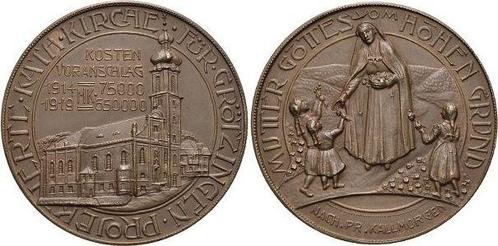 Bronze-medaille 1919 Baden-groetzingen, Stadt, Postzegels en Munten, Penningen en Medailles, Verzenden