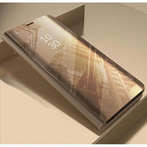 Huawei Y6 2019 Smart Spiegel Flip Case Cover Hoesje Goud, Télécoms, Téléphonie mobile | Housses, Coques & Façades | Marques Autre