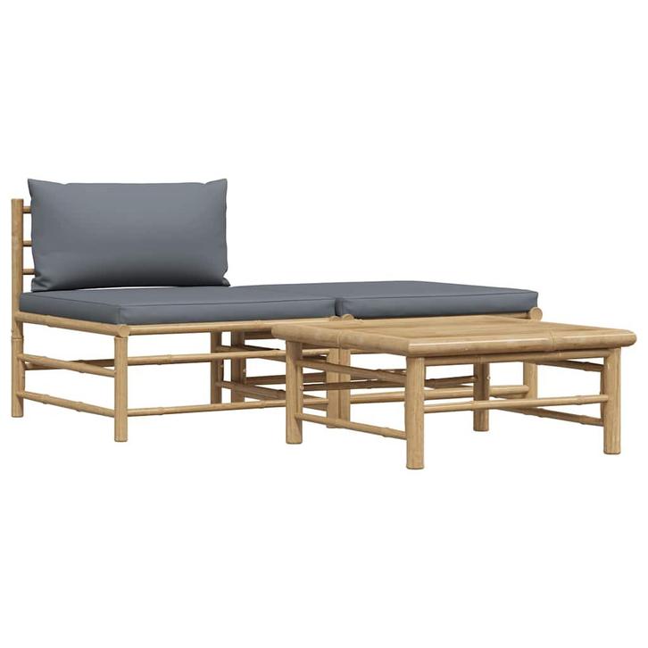 Loungeset Bamboe | Retour Deal | 51% Korting NU!, Tuin en Terras, Tuinsets en Loungesets, Nieuw, Hout, Loungeset, Verzenden
