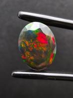 Opaal noir de 2,6 ct à facettes - Hauteur : 11 mm - Largeur, Verzamelen, Mineralen en Fossielen