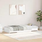 vidaXL Opbergbedframe met hoofdeinde met lade Wit 90 x 200, Huis en Inrichting, Verzenden, Nieuw
