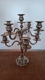 Kandelaar - Verzilverd - 9 Armige Kandelaar., Antiek en Kunst
