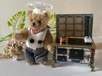 Hermann Teddyberen: kok teddybeer met fornuis - Teddybeer -, Antiquités & Art, Antiquités | Jouets