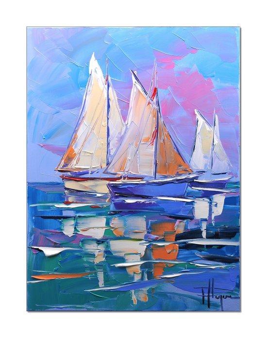 Olivier Pfleger - Mandrafina  Les régates  FREE SHIPPING, Antiquités & Art, Art | Objets design