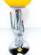 Tafellamp - Hoofd - Hout, Metaal - Pop Art-lamp op netstroom