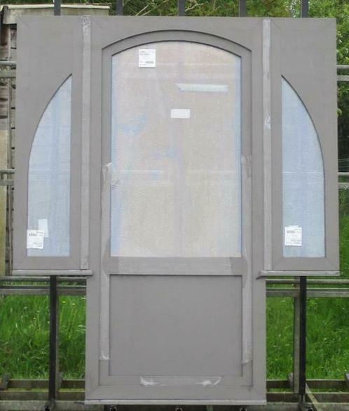 pvc terrasraam , raam  169 x 201 creme / kwartsgrijs, Doe-het-zelf en Bouw, Raamkozijnen en Schuifdeuren, Inclusief glas, Nieuw