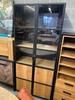 Vitrine industrieel, metaal + hout (nieuw, outlet)