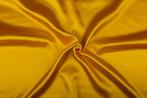 Glimmende stof geel - Satijn stof 50m op rol, Nieuw, Verzenden