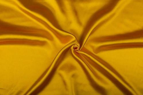 Glimmende stof geel - Satijn stof 50m op rol, Hobby en Vrije tijd, Stoffen en Lappen, Verzenden