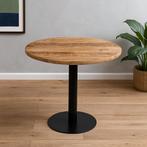 Mangohout Horecatafel Rond Ø80 cm, Huis en Inrichting, Verzenden, Rond, Nieuw, Industriële meubels