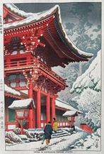 Original woodblock print, Published by Unsodo - Snow in