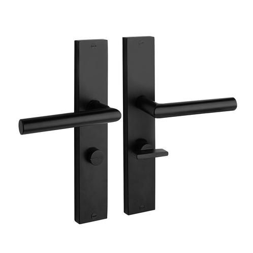 Geveerde Deurklink Ferro met schild en wc slot  55/8mm in..., Doe-het-zelf en Bouw, Hang- en Sluitwerk, Klink of Kruk, Nieuw, IJzer