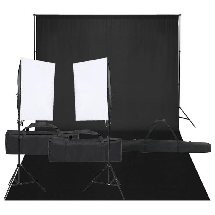 vidaXL Fotostudioset met verlichtingsset en achtergrond, Audio, Tv en Foto, Fotografie | Fotostudio en Toebehoren, Nieuw, Verzenden