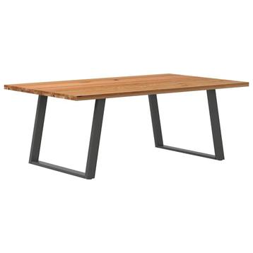 vidaXL Eettafel rechthoekig 200x120x74 cm massief eikenhout, Huis en Inrichting, Tafels | Eettafels, Verzenden, Nieuw