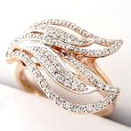Ring - 14 karaat Roségoud - 0.58ct. tw. Diamant (Natuurlijk), Handtassen en Accessoires, Ringen, Nieuw