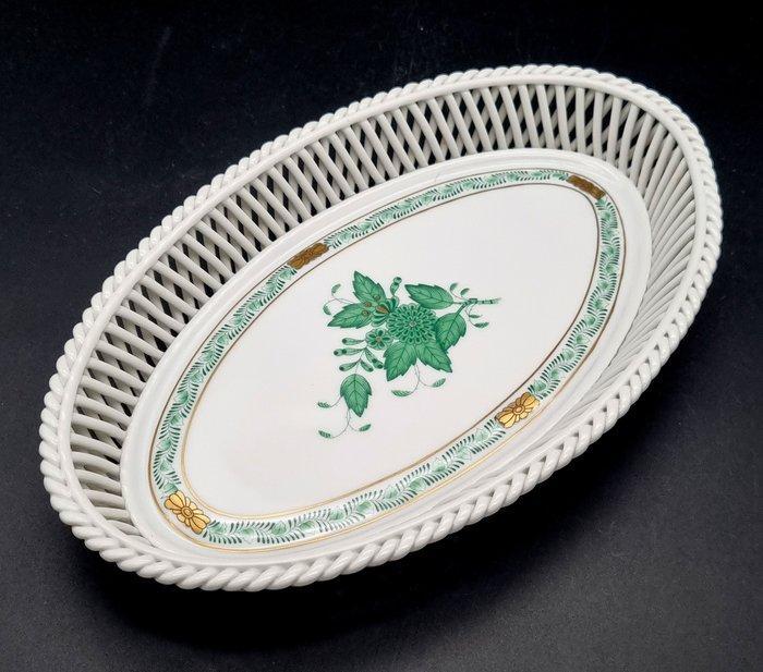 Herend - Tafelservies - Wahl! Apponyi Groen ovale gevlochten, Antiek en Kunst, Antiek | Meubels | Tafels